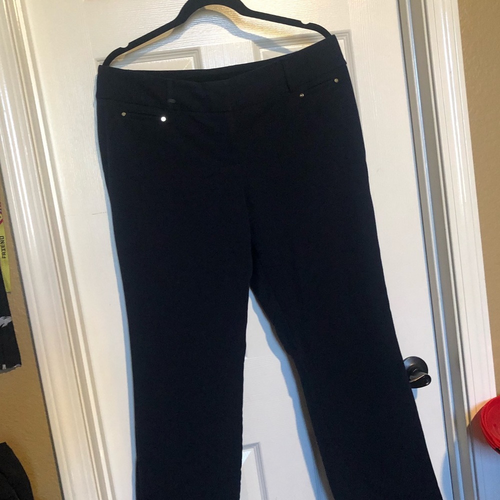 Anne Klein Navy blue straight leg pants